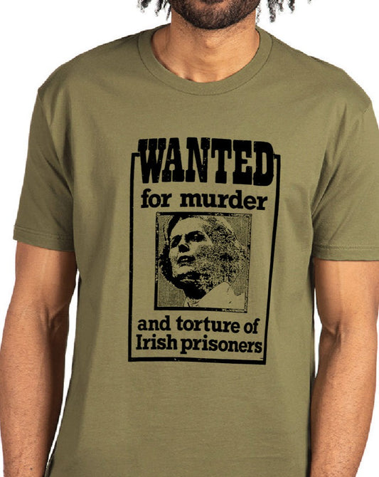 THATCHER WANTED POSTER T-SHIRT